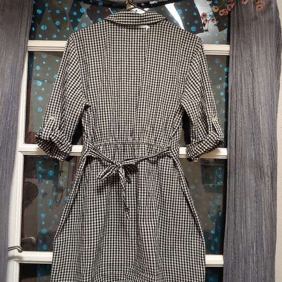 Pinup Checkered Floral Dress - Picture 2 of 4